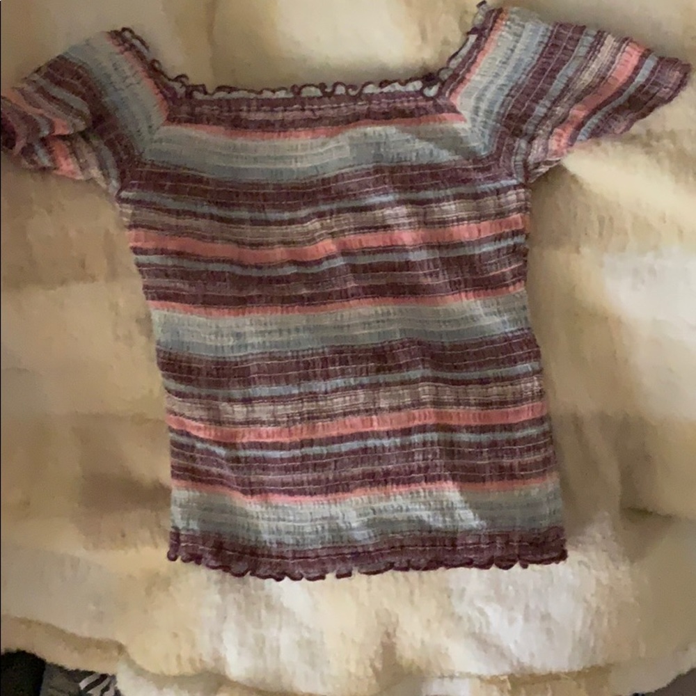 Cropped off the shoulder shirt